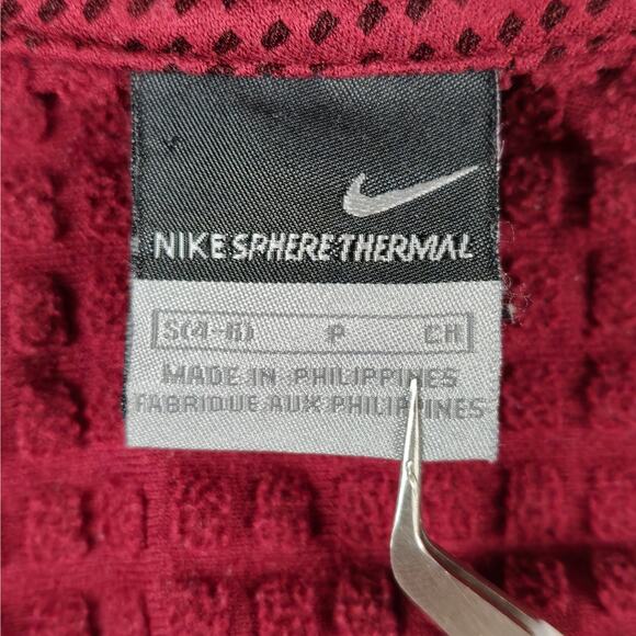 Nike Jacket Womens Size Small Sphere Thermal Burgandy Orange Full Zip - Picture 11 of 16
